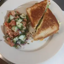 Grilled Sandwich with Salad